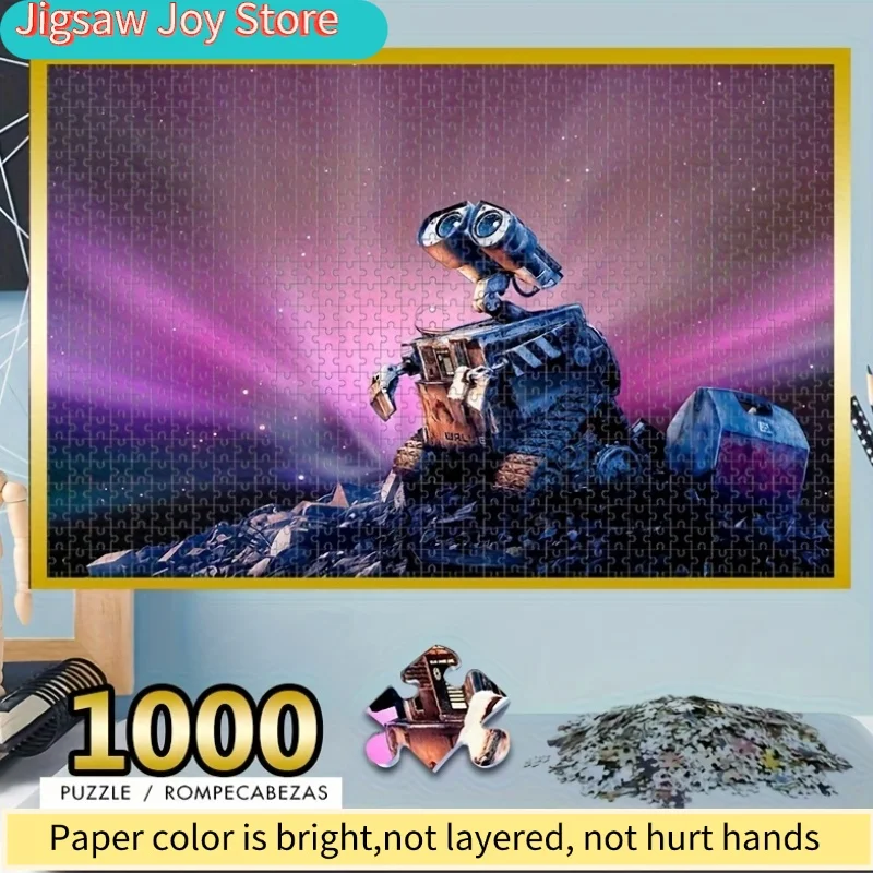 

Пазл с постером фильма WALL-E | Яркий принт, размер 76,2x50,8 см, прочные элементы идеальной формы, портативный дизайн, отличный подарок для дома.