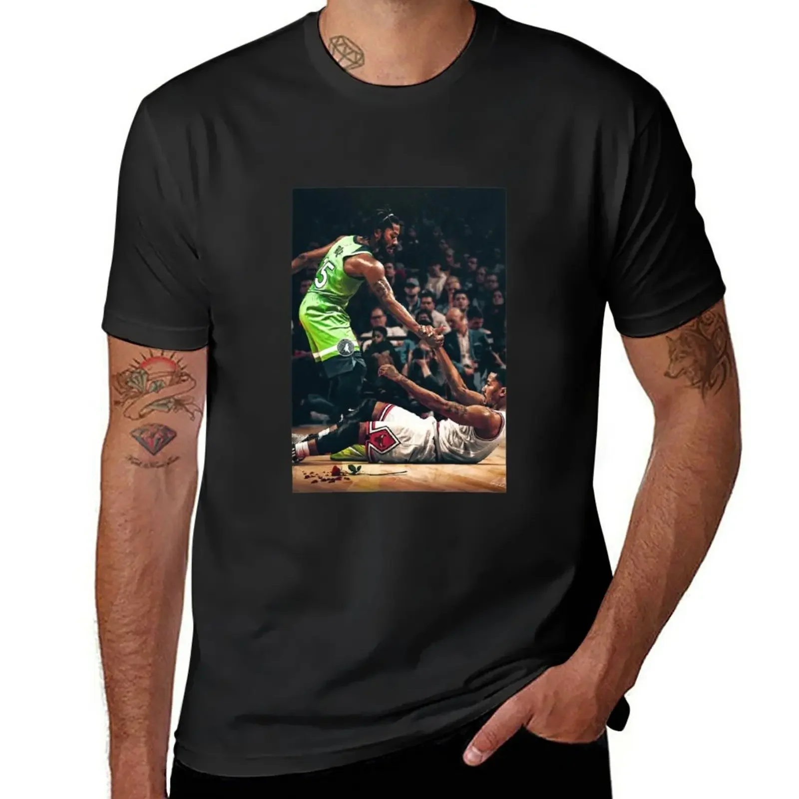 Derrick RoseDerrick fell Derrick Rose T-Shirt funnys customizeds mens clothing