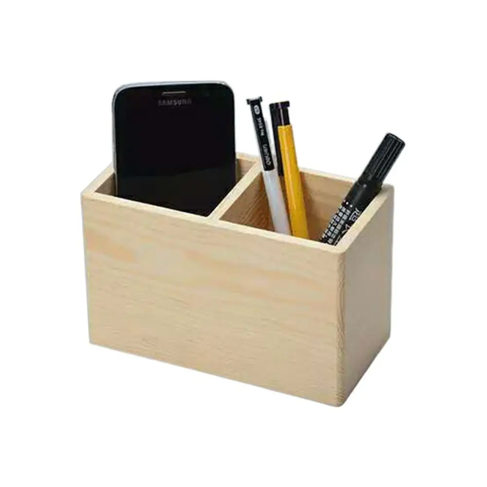 Remote Control Storage Pen Bracket Container Pen Holders Stationery Organizer Desktop Storage Box 1/2 Grid Organizer Pen Holder