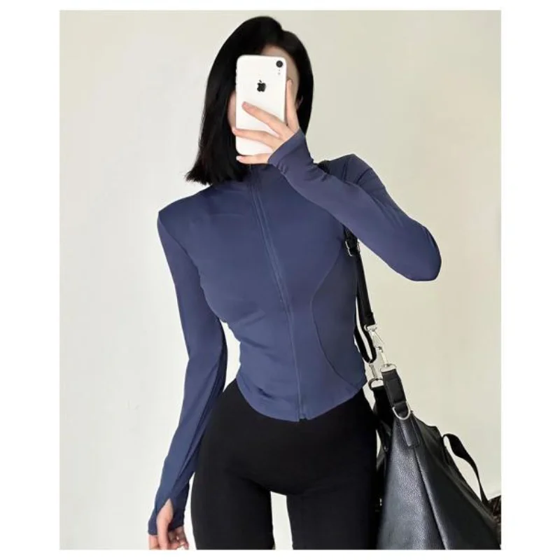 

Ele Bla Универсальный ort Fitn Jaet Женский тонкий топ Long Sve Spor для тренировок по пилатесу, йоге, осенняя одежда