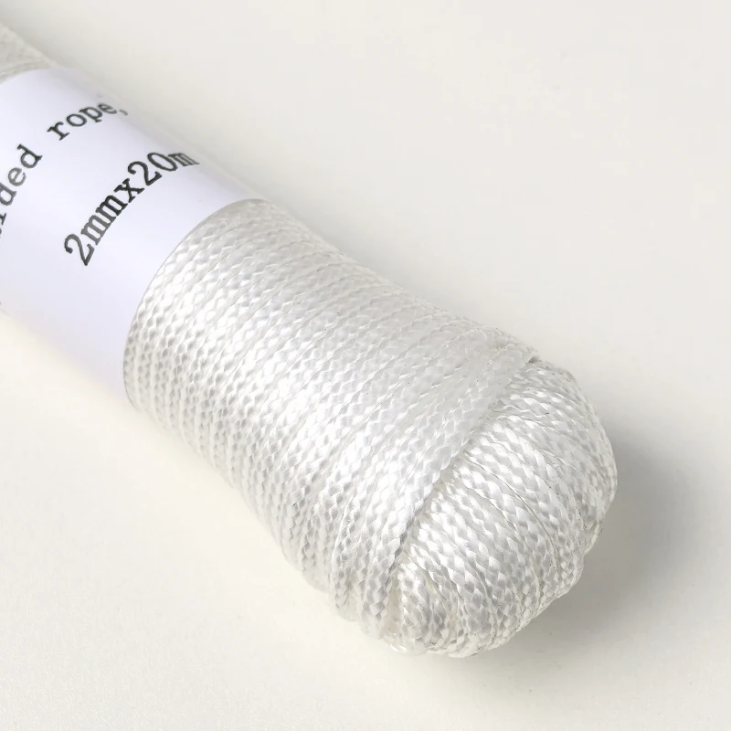 2/3/4/5mm Polypropylene Braided Rope White Hangtag Clothesline Home Decoration Garden Accessories Outdoor Camping Rope