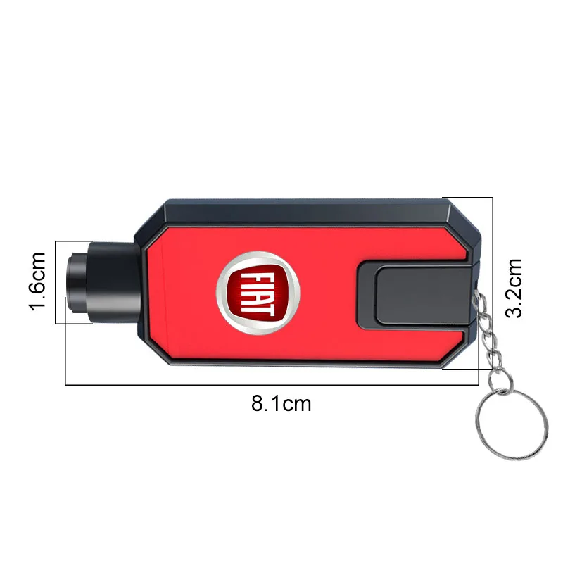 1 قطعة قواطع نافذة السيارة المحمولة 2 في 1 متعددة الوظائف حزام القطع سيارة الحياة المطرقة لشركة فيات باندا برافو بونتو لينيا كروما 500 #2