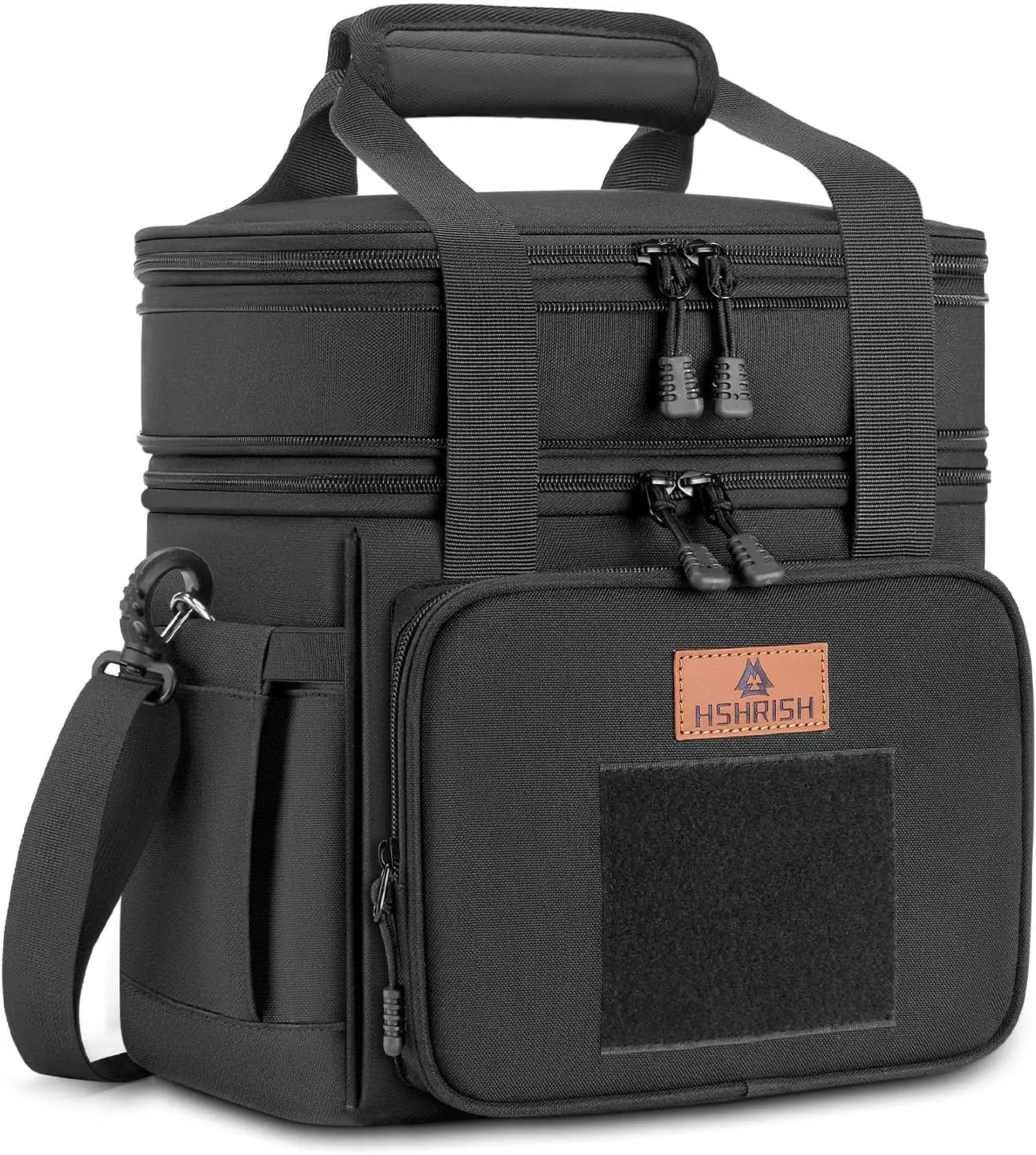 

Expandable Tactical Lunch Box, 22L Insulated Cooler Bag for Work Outdoor Camping, Leakproof Durable Black