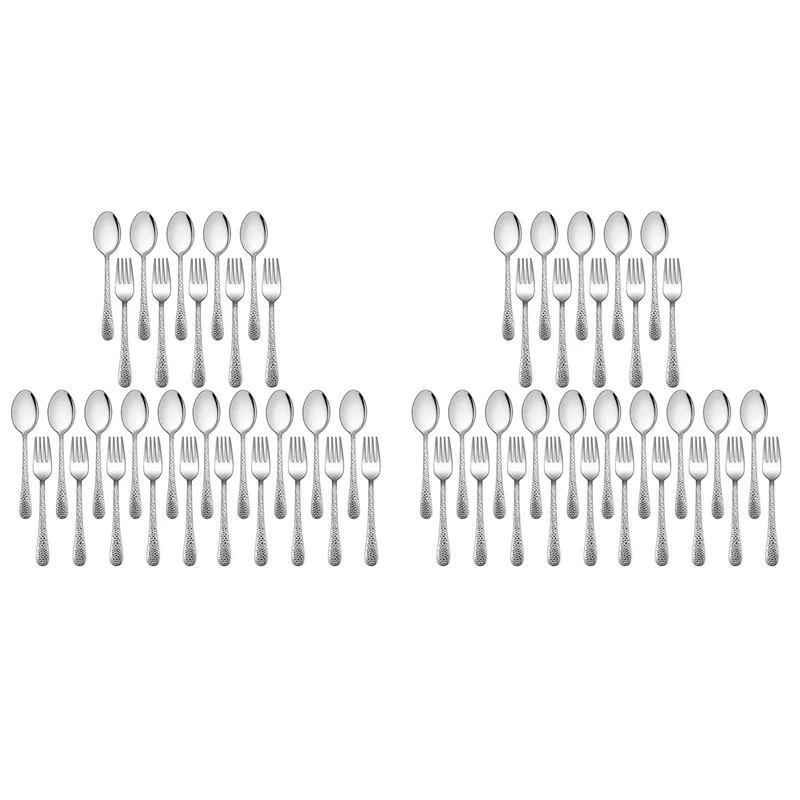 

【People Favorite】60 Pieces Kids Silverware Set Stainless Steel Toddler Utensils Flatware Set Toddler Silverware Spoons And Forks