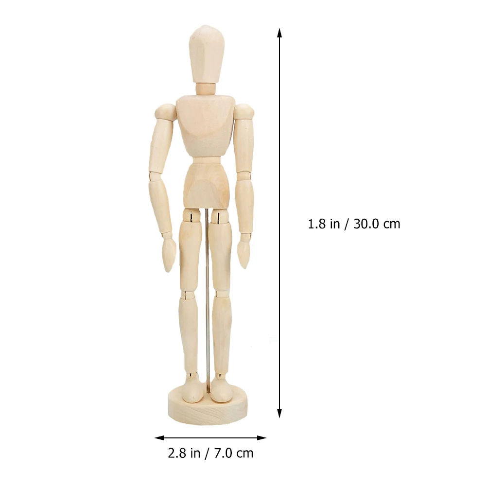 

Joint Wooden Model for Sketching Drawing Art Student Tool Rotatable Human Body Structure Puppet Desktop Decoration