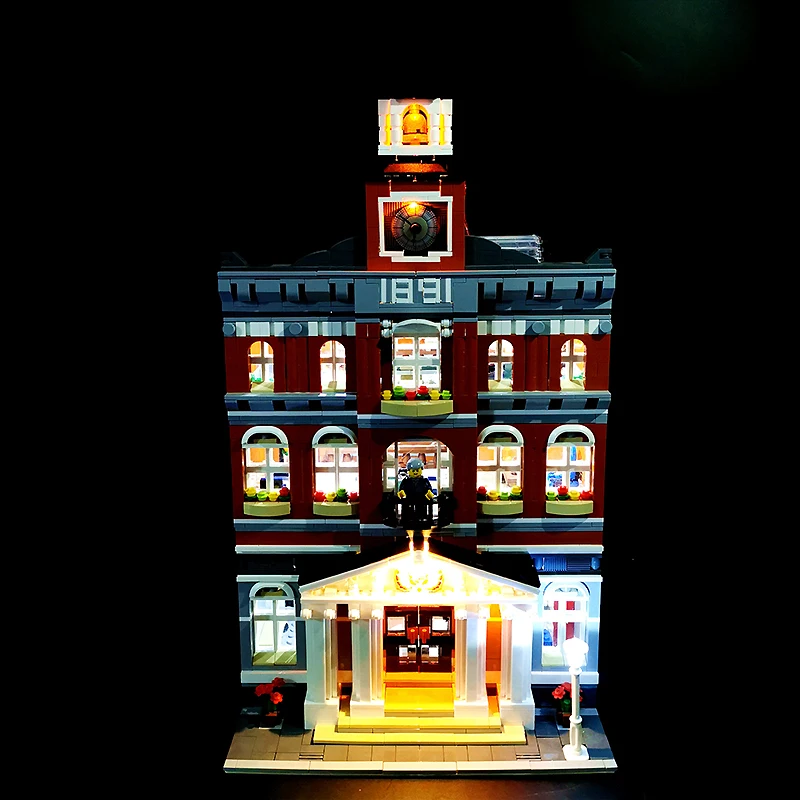 LUZ para LEGO 10224 Town Hall Block brinquedo DIY (sem modelo de blocos, apenas luz LED) conjunto de luz presente para crianças