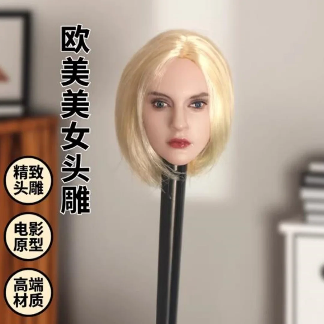 

Европейская и американская скульптура головы красавицы с короткими волосами F 12" PH TBHair Model Fit 12'' для женской фигурки солдата