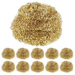 10Pcs Soldering Tip Cleaner Brass Balls Steel Wool Iron Copper Wire Cleaning Balls Soldering Tip Cleaner Brass Wire Balls