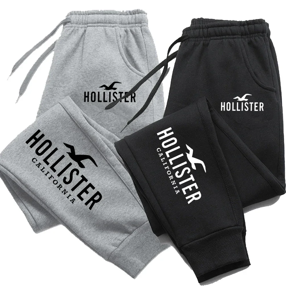 Hollister Men\'s and Women\'s Casual Trousers Sports Jogging Pants Sweatpants Harajuku Fashion Street Pants S-3XL Men\'s Trousers