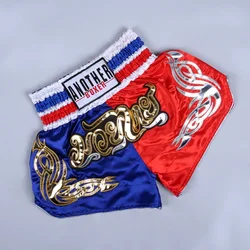 2024 Men's Boxing Pants Printing MMA Shorts Fight Grappling Short Polyester Kick Gel Boxing Muay Thai Pants Thai Boxing Shorts