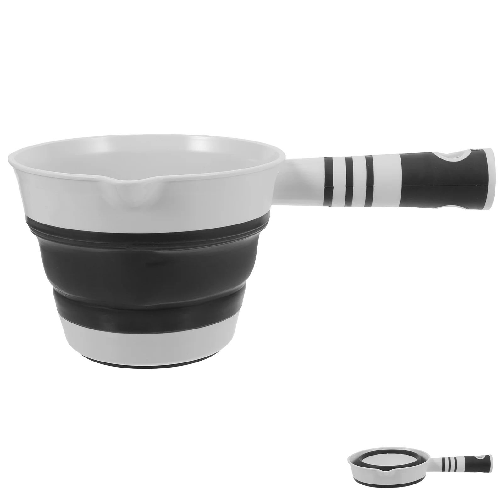 

Foldable Water Scoop Multifunctional Ladle Spoon Grey Easy Storage Space Saving Strong Toughness Fruit Basket