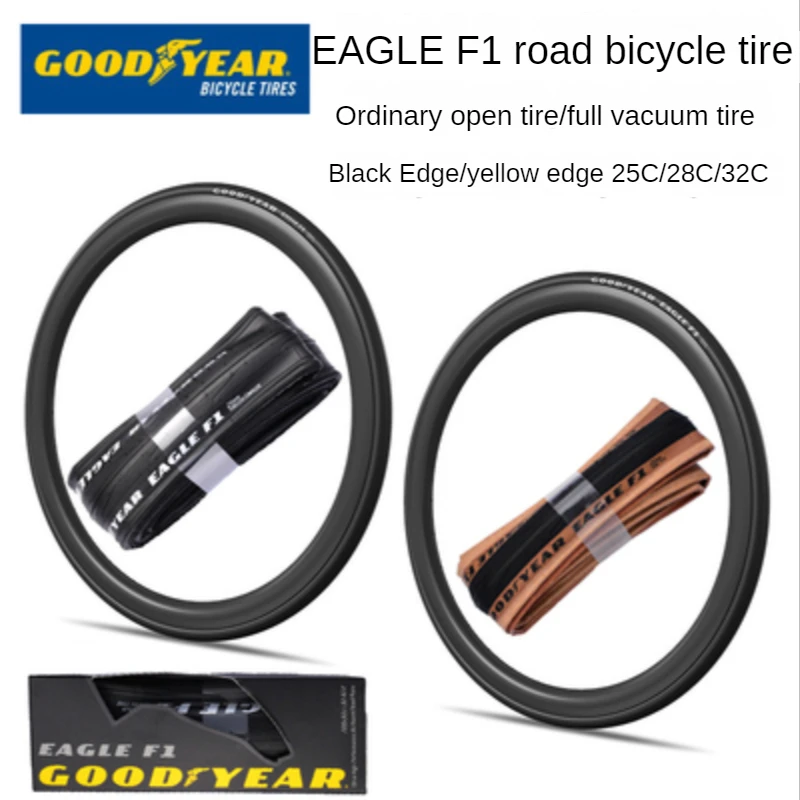 

Goodyear Eagle F1 Bicycle Tires Tubeless/Tube Type Race Road Bike Tire 700x25/28/32C Tyre Cycling Anti-puncture 120 TPI Foldable