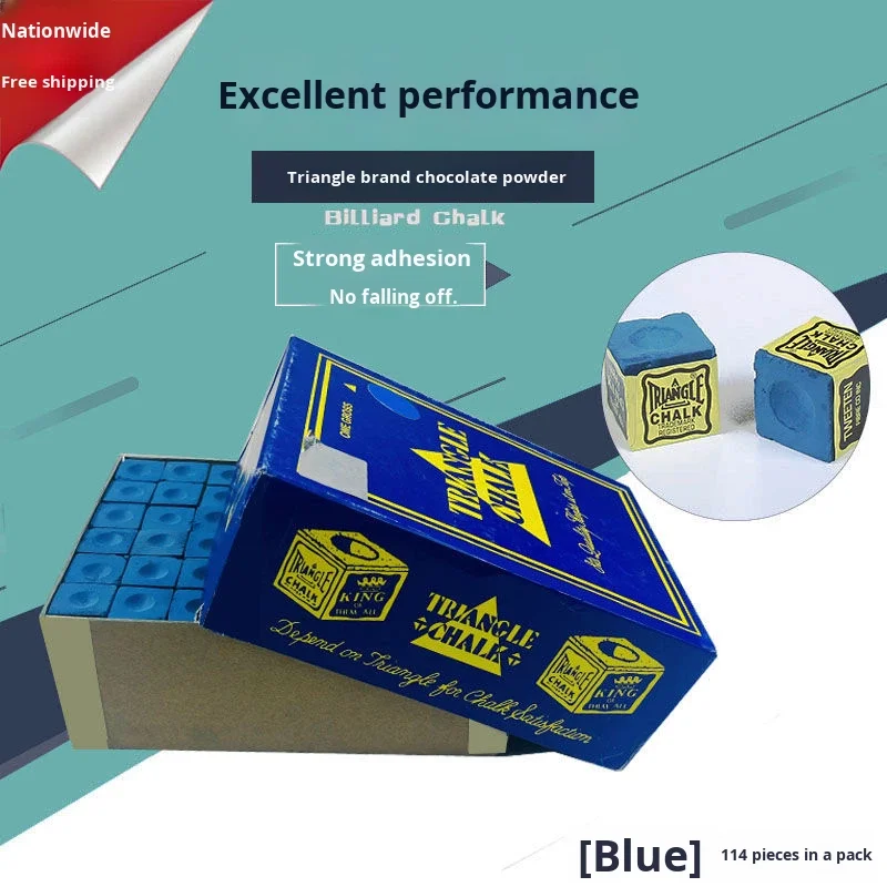 Blue Billiard Chalk Oil/Dry Two Types Pool Snooker Cue Tip 12Pcs/144Pcs Box Pack Factory Wholesale High Adhesion