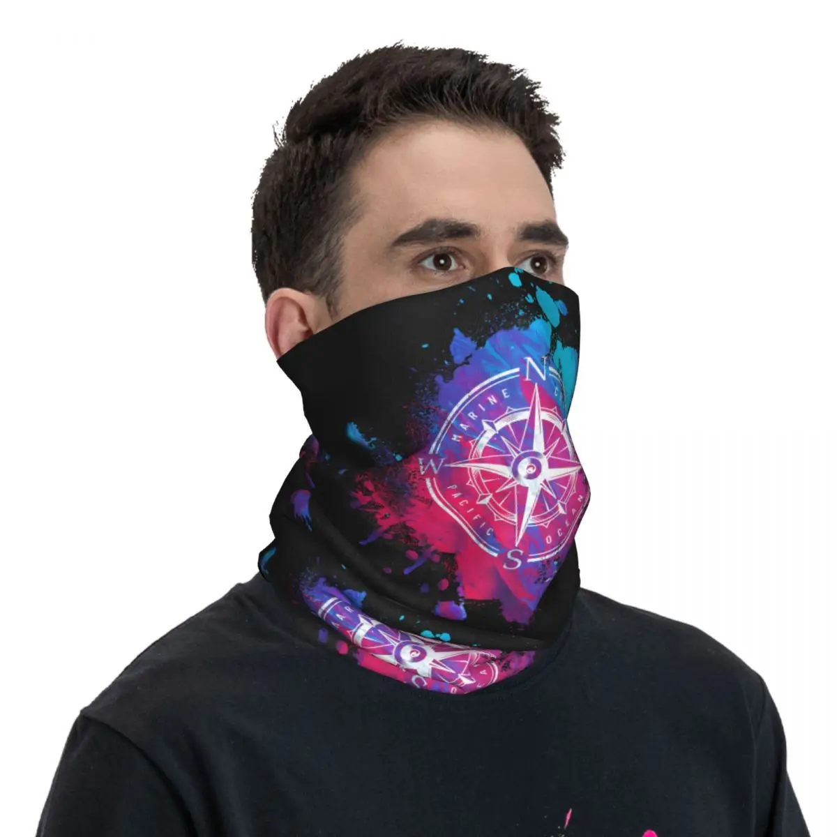 Compass Bandana Neck Cover Wrap Scarf Balaclava Cycling Unisex Adult Breathable