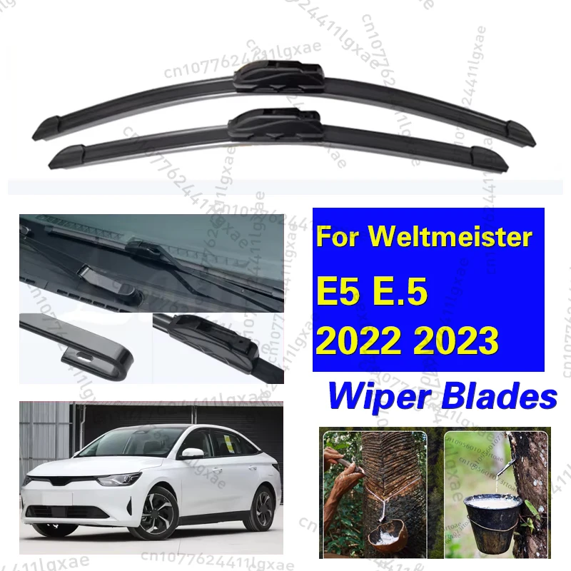 

2pcs For Weltmeister E5 E.5 2022 2023 Front Wiper Blades Windshield Windscreen Front Window Car Accessories 24"+19"