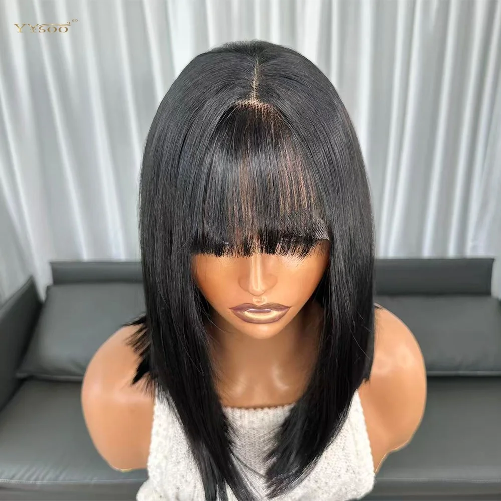Hot Selling 1# Bob High Quality Glueless Heat Resistant 13x4 Synthetic Lace Front Wigs for Black Women's Daily Use