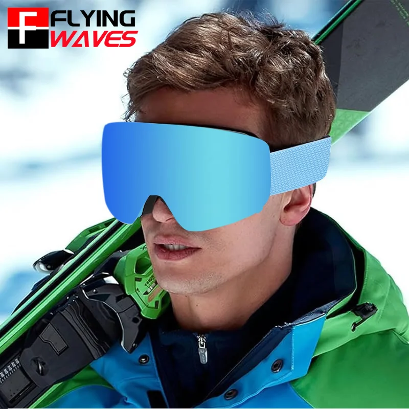 

Double-layer Adult OTG Ski Goggles Snowboard Mask for Men Women Frameless Cylindrical Anti-fog Snow Glasses UV400 Protection