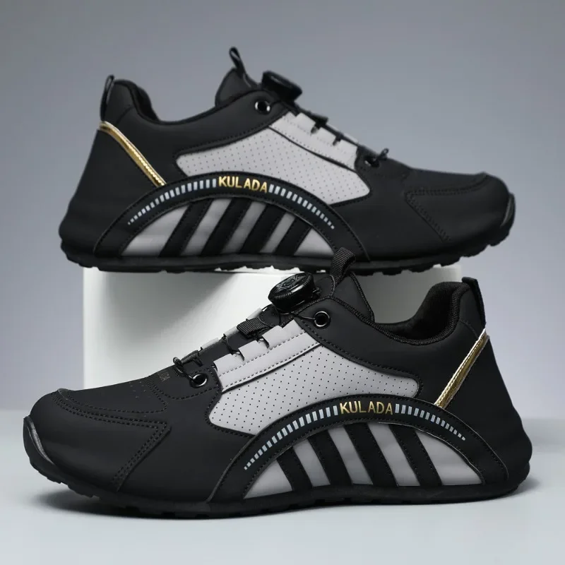 Men's Sports Shoes Trend 2024 New Shoes with Rotating Buttons Lightweight and Comfortable Flat Running Sneakers Shoes Zapatillas