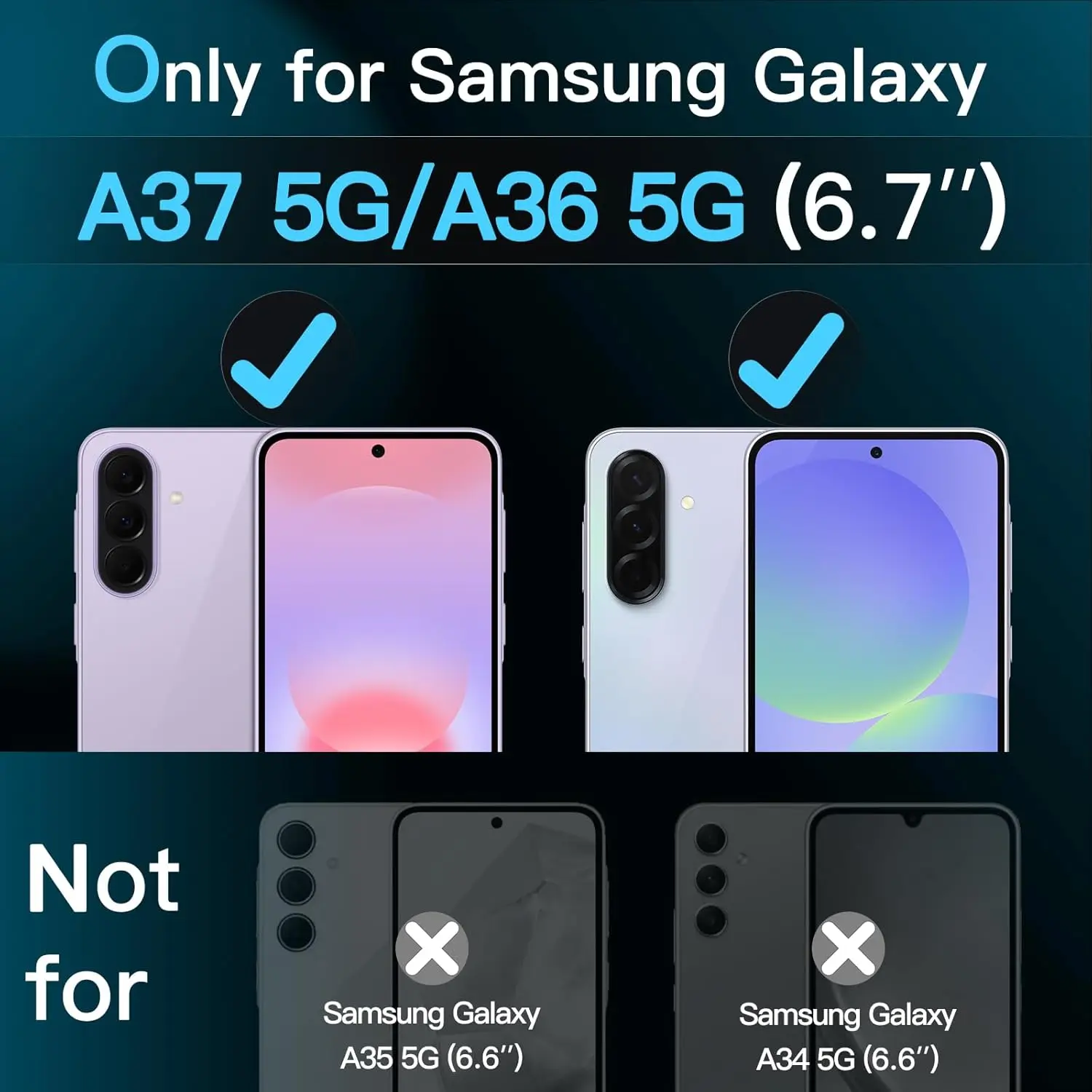 

1/4Pcs Tempered Glass Screen Protector for Samsung Galaxy A57 - Smartphone Protection Suitable for Samsung A57 Series