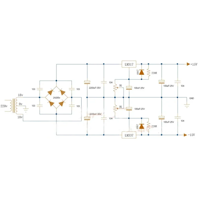 Lusya DIY LM317 LM337 DC Adjustable Regulated Power Supply Module Board positive and negative can adjustable