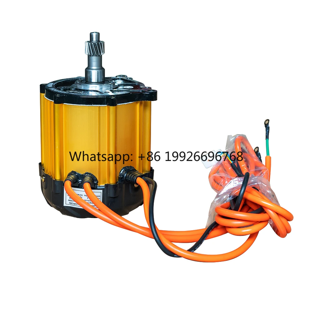 

Customizable Logo 48V/60V 1500W Square Wave DC Motor 72V/3000RPM Speed Brushless Commutation Golden Color