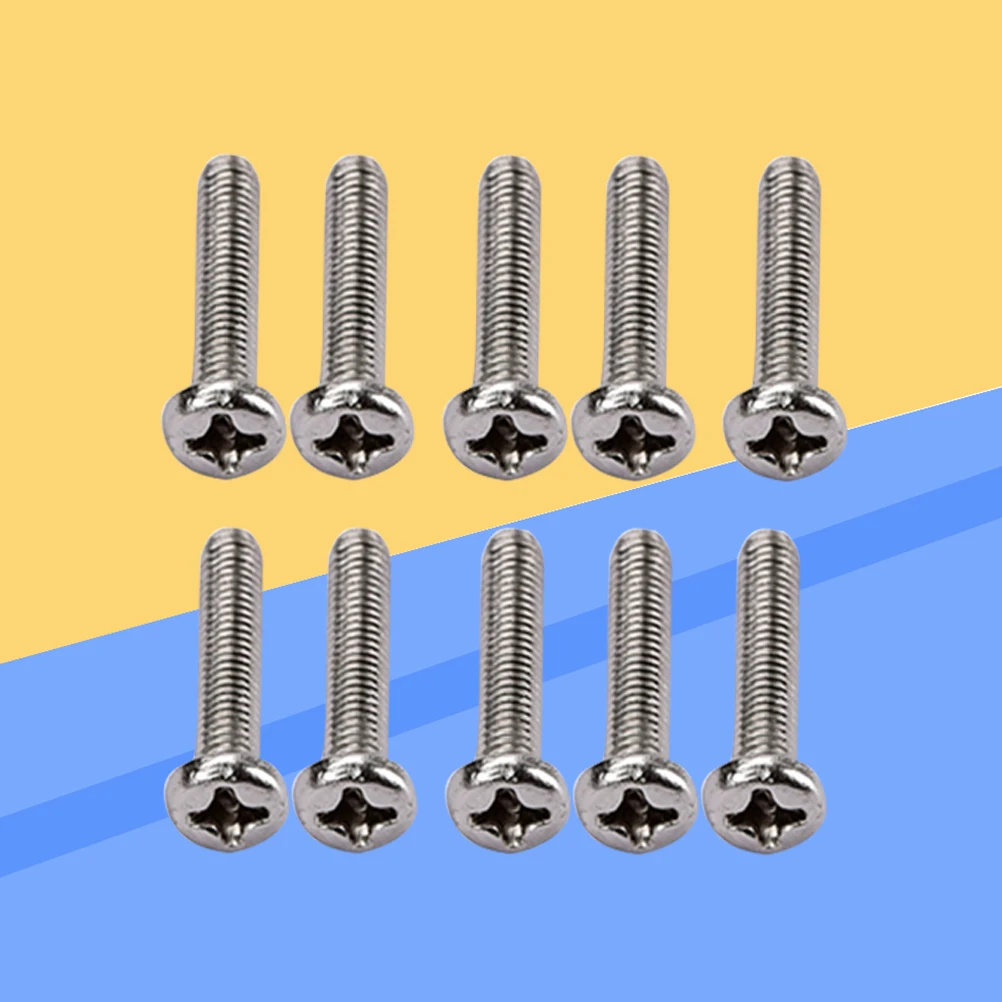 

50 PCS Electric Guitar Bridge Saddle Screws Replacement Electric Guitar Parts Accessory - 5x17mm (Silver)