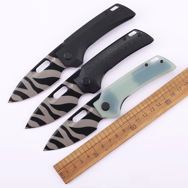 

D2 Steel Folding G10 Anti slip Handle Outdoor Camping Sharp Fruit Multi functional EDC Tool Knife