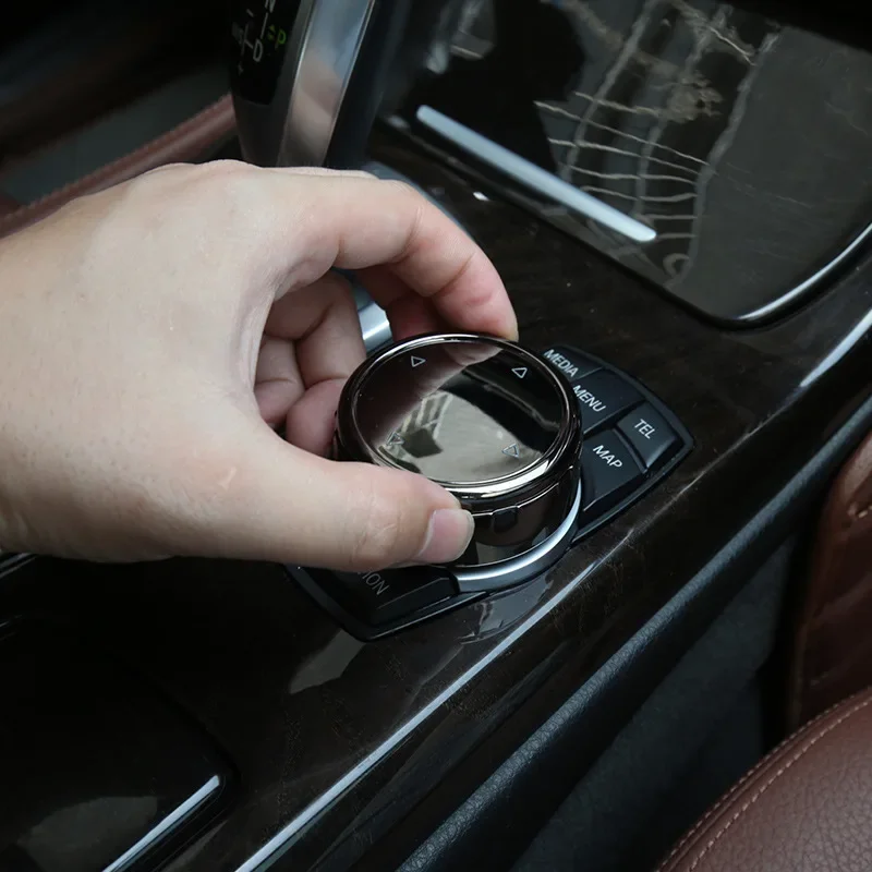 Car Multimedia Button Cover Trim Knob Sticker for BMW 1/3/5/7 Series F10 F18 F07 F20 F21 F30 F35 F01 F02 F25 For NBT Controller