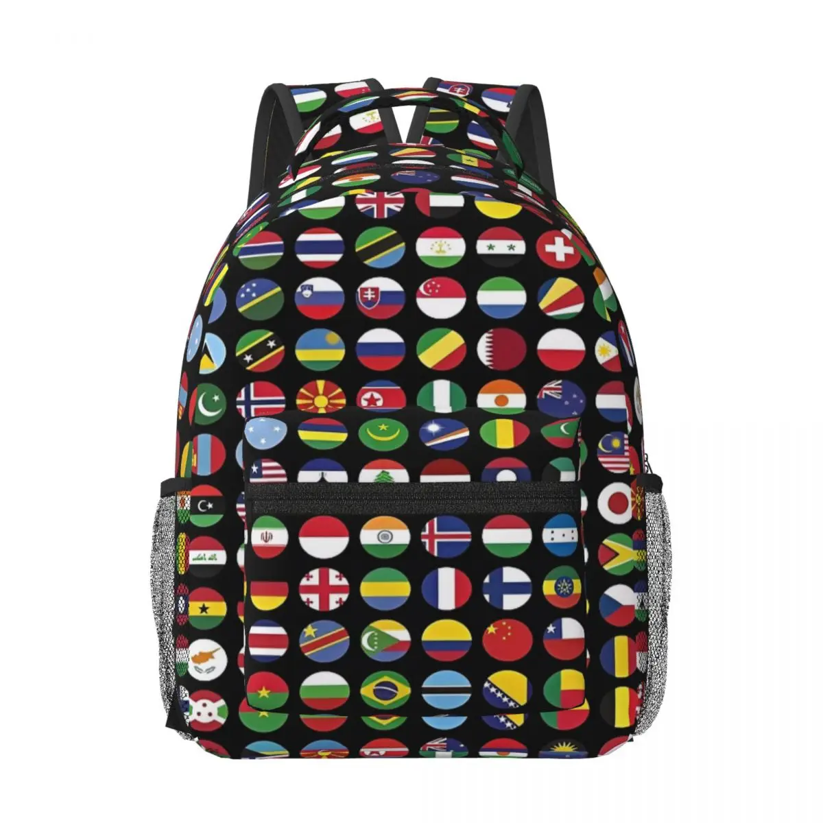 

Flags Of The World Backpack for Men Women Fashion High School Hiking Travel Daypack College Shoulder Bag Outdoor 17in