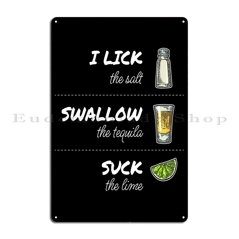 I Lick Swallow Suck Metal Signs Custom Personalized Wall Decor Retro Wall Cave Tin Sign Poster