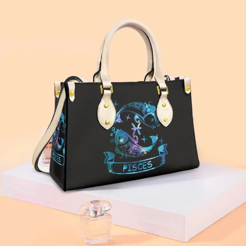 Fashion The Zodiac Print on Demand Women Leather Handbags for Girls Ladies Crossbody Bag Wholesale Dropshipping Birthday Gifts