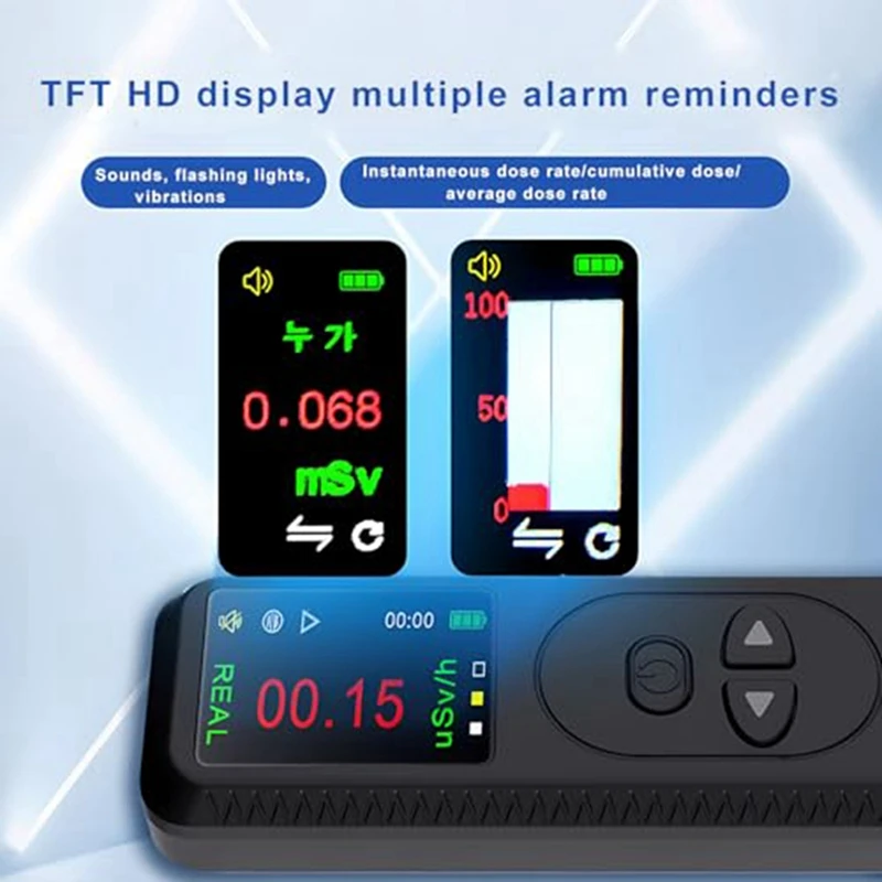 

Geiger Counter Nuclear Radiation Detector, High Accuracy Beta Gamma X-Ray Radiation Monitor Mini Radioactive Dosimeter, Durable