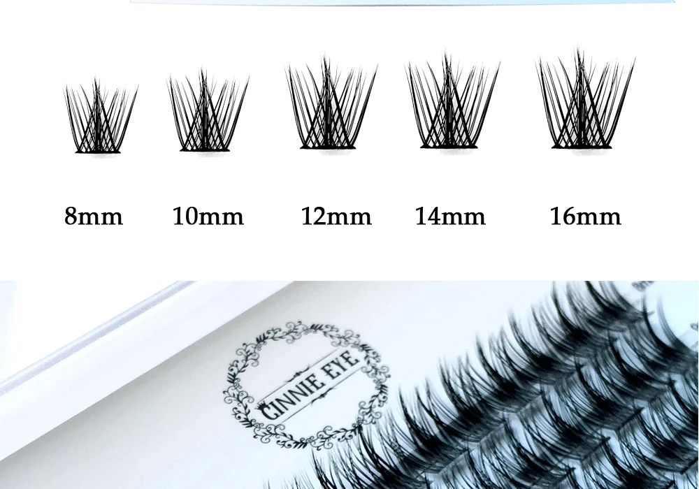 Neue Cluster Bundles DIY individuelle Wimpern verlängerung vorgefertigte Volumen Wimpern fächer 50d 6d 5d wispy falsche Wimpern Puppe Fuchs Auge – Detail 11