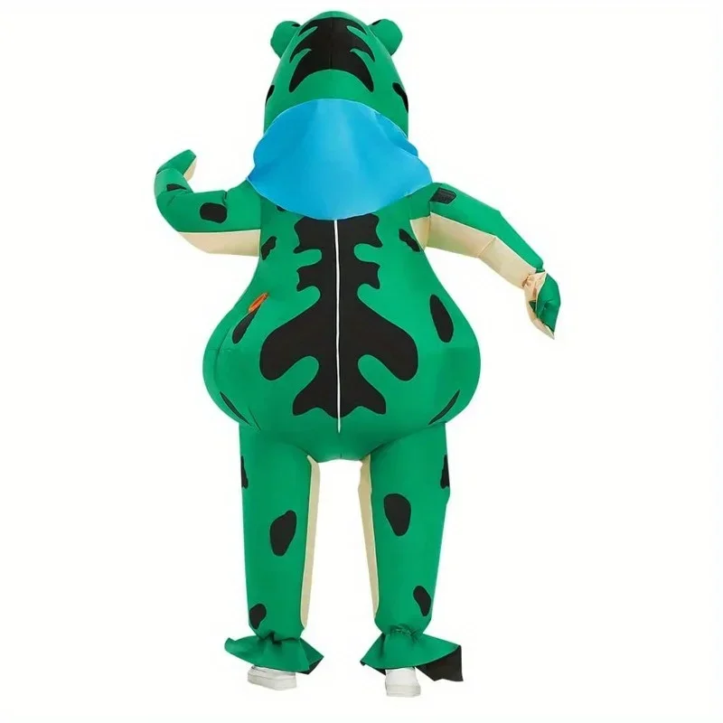 Traje Inflable de Rana Verde Resistente a Desgarros para Adultos, 155-190 cm, Disfraz Impermeable de Poliéster para Fiestas de Cerveza y Diversión