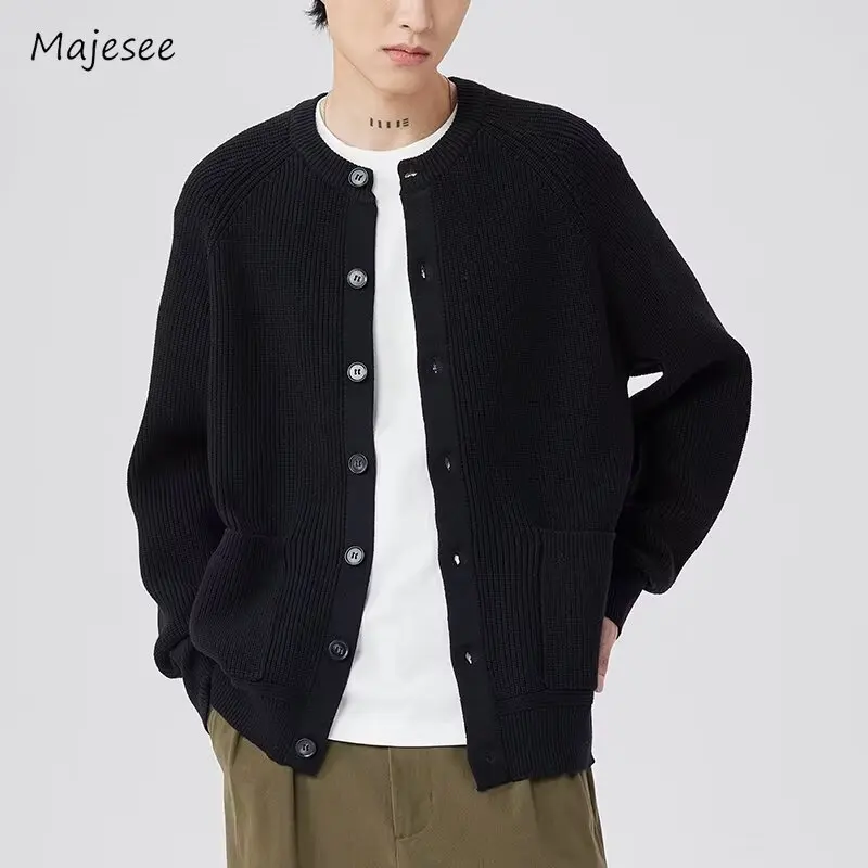 

Autumn Cardigan Men Slouchy Baggy Casual All-match Japanese Style Harajuku Advanced Long Sleeve High Street Fashion Knitwear New