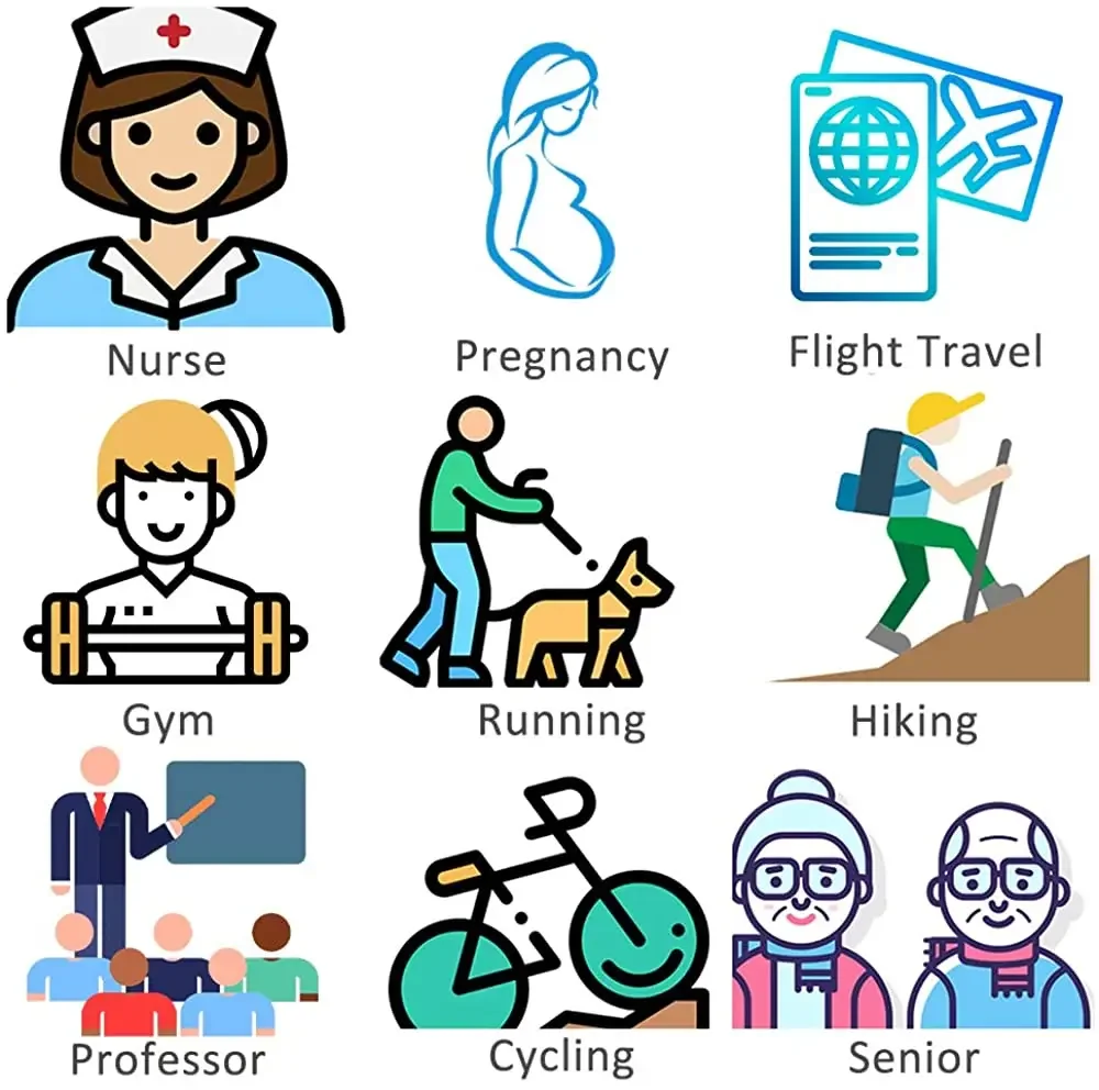 Cycling Compression Stockings Flying Pregnancy Swelling Sports Socks Men And Women Hiking Running Socks 20-30 MmHg