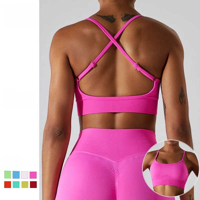 

Women's Seamless Sports Underwear Yoga Bra Tight Back Fitness Workout Top Outdoor Running Clothing