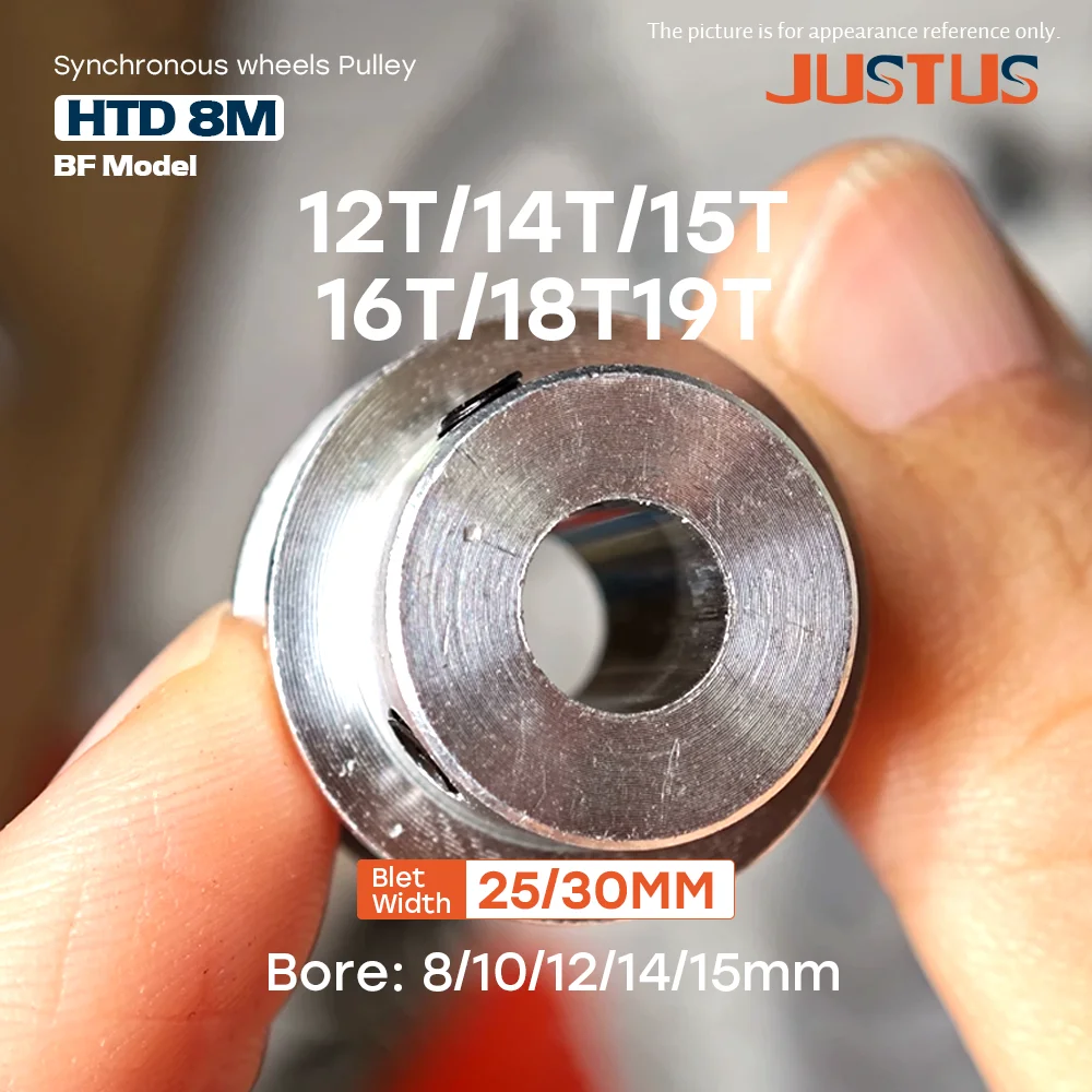 HTD 8M Timing Pulley 12T/14T/15T/16T/18T/19T Tooth Width 27/32mm Bore 8-20mm Aluminum Synchronous Wheel For 8M Timing Belt