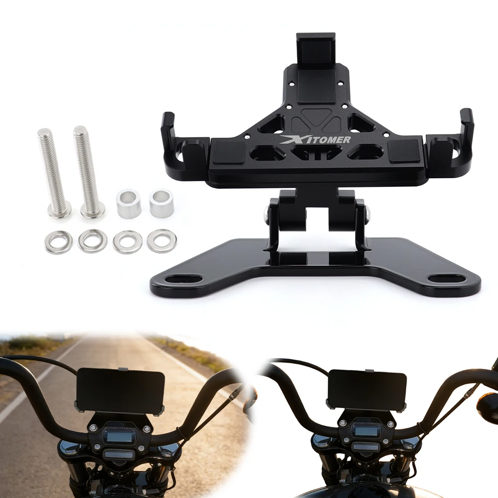 

GPS Navigation Bracket Motorcycle Mount Phone Holder GPS Holder Bracket Davidson Softail Street Bob FXBB 2018-2020 For Harley