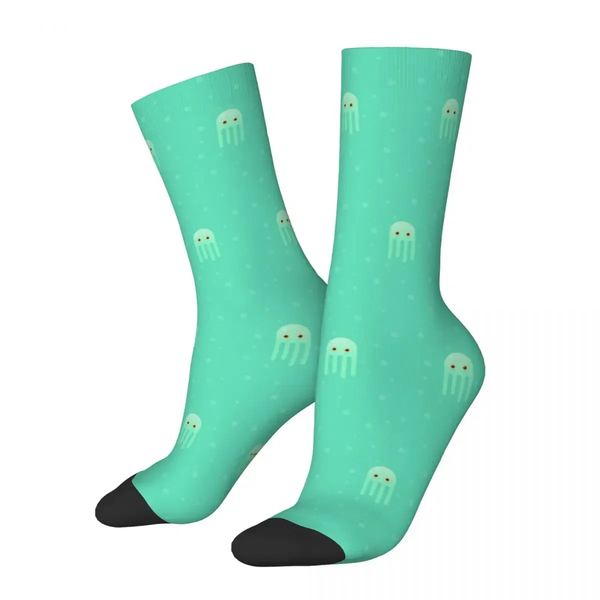 

Lime Jellyfish Socks Harajuku Sweat Absorbing Stockings All Season Long Socks Accessories for Man's Woman's Birthday Present