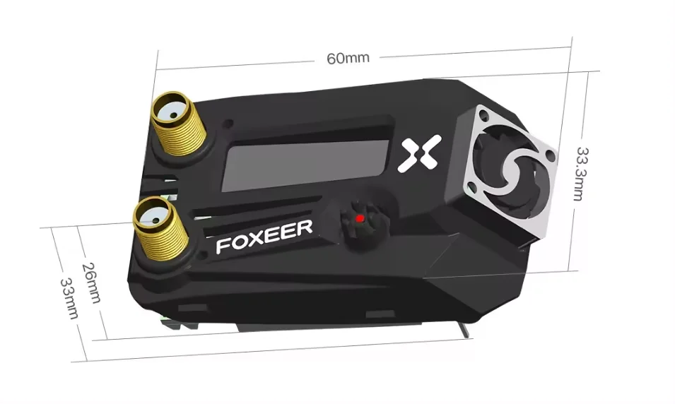 Foxeer Wildfire 5.8GHz 72CH ตัวรับสัญญาณคู่รองรับการอัพเดตเฟิร์มแวร์ OSD แว่นตา FPV fshark RX RC drones เครื่องประดับ DIY