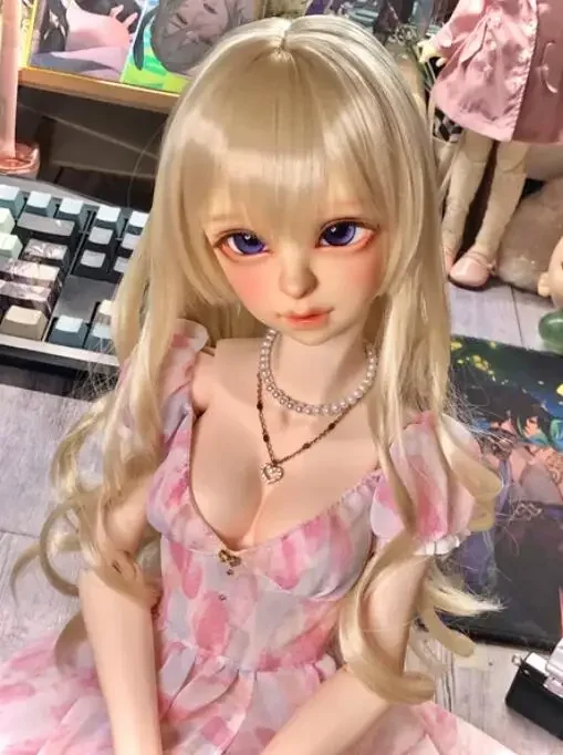 （Customize 30 Days） 1/3 1/4 doll BJD/SD doll's Accessories black grey pink long curled wig 1pcs