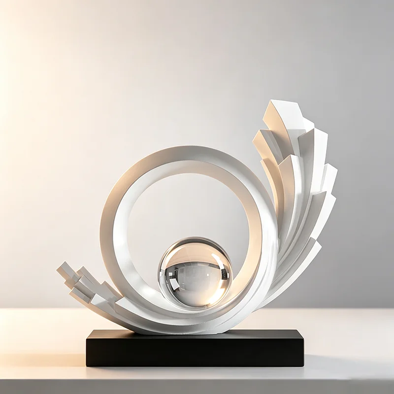 Modern Minimalist Figurines Luxury Ornament Wine Cabinet Entryway Figurines Living Room TV Cabinets Statue Entrance Hall Decor