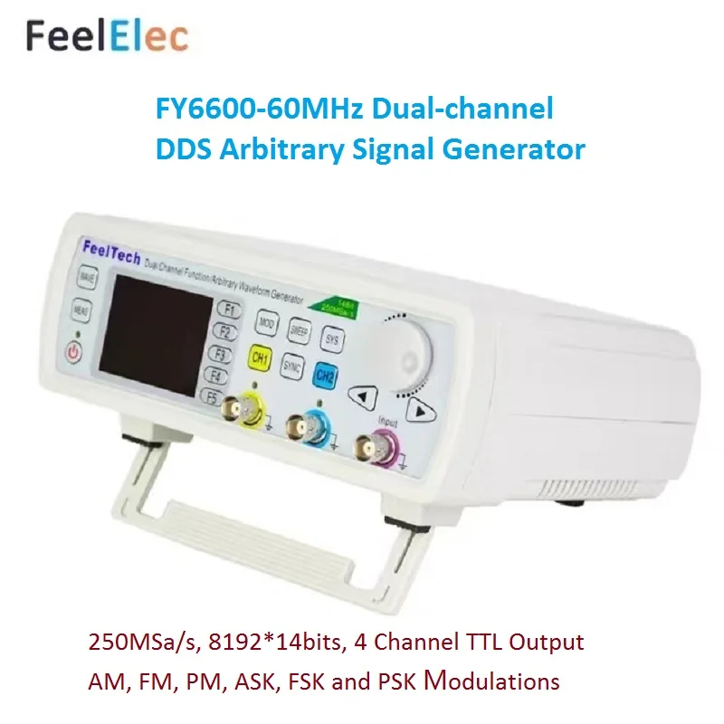 FY6630 FY6660 FY6600 30MHz 60MHz Counter Frequency Meter DDS Function Arbitrary Waveform Signal Generator 250MSa/s Input 20Vpp