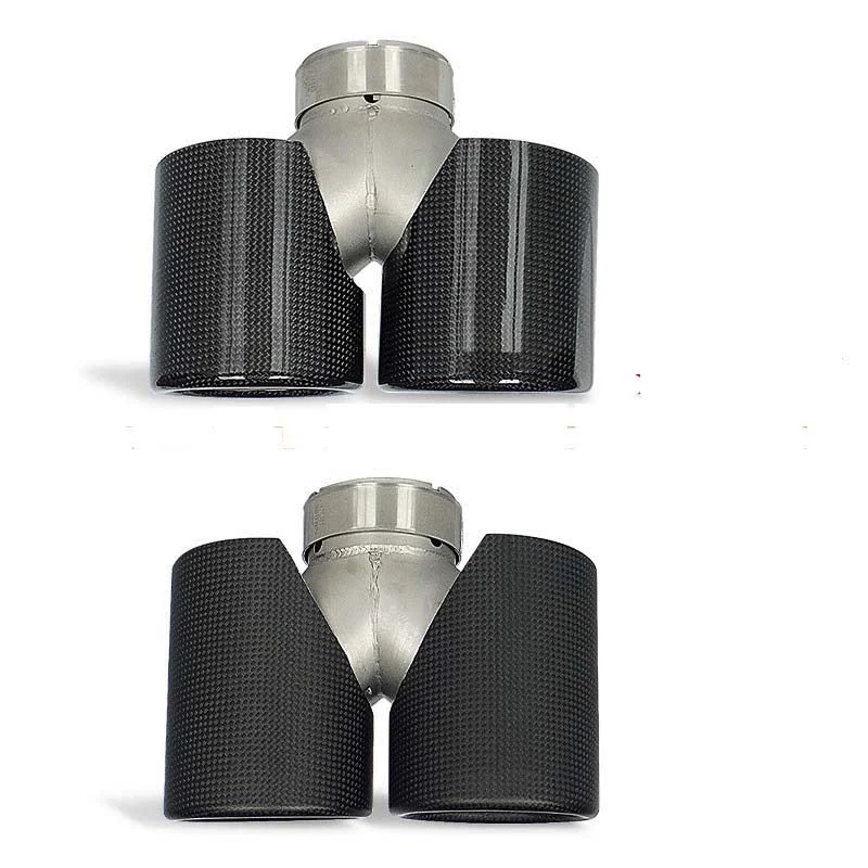 Real carbon fiber super short  exhaust pipe  Y style car accessories AKR universal nozzle