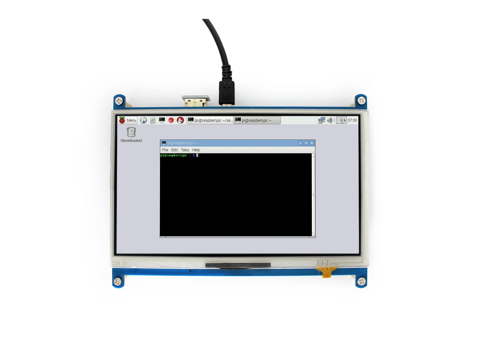 Imagem -03 - Waveshare-tela Sensível ao Toque Resistiva Raspberry pi Lcd de 1024x600 Hdmi Tela Ips