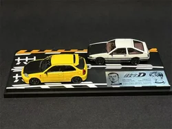 Modeler's 1:64 Vo1.12 Initial D  Ek9 & AE86 2 car set Model Car