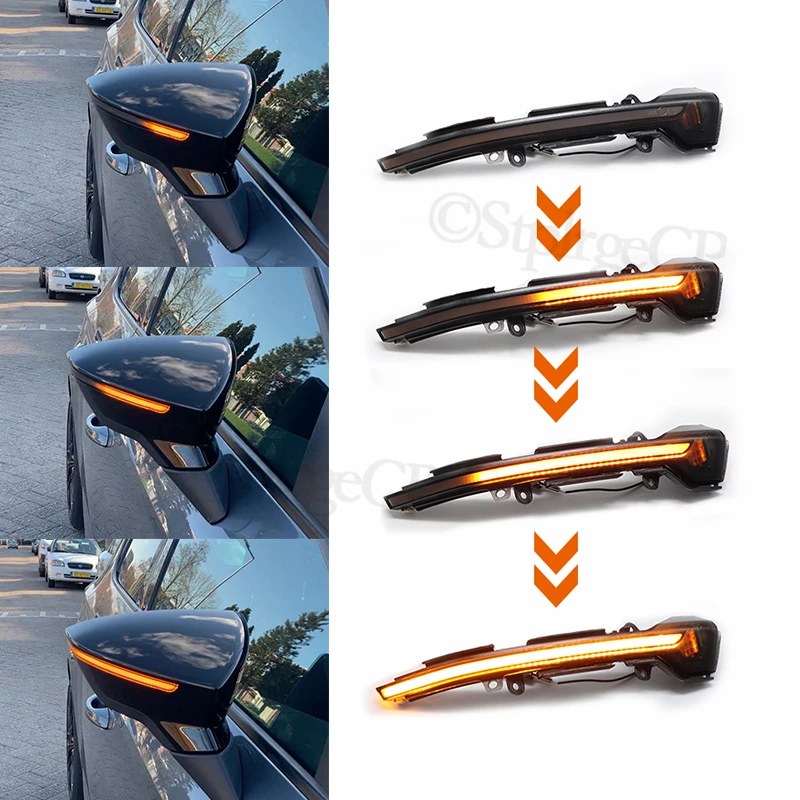 

2 PCS Side Wing Scroll Dynamic Blinker Turn Signal Light For Seat Leon III Mk3 5F ST FR Cupra Arona KJ7 2013 2014 2015 2017 2018