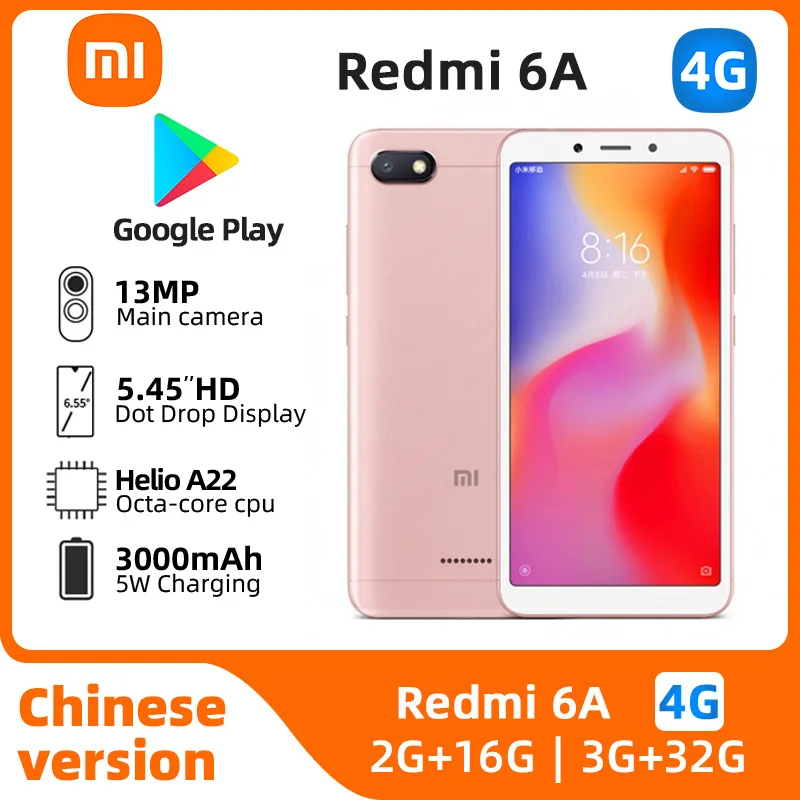 xiaomi Redmi 6a/Redmi 7 Android 4G Unlocked 5.45 inch 3GB RAM 32GB ROM （test） in Good Condition Original Cell phone