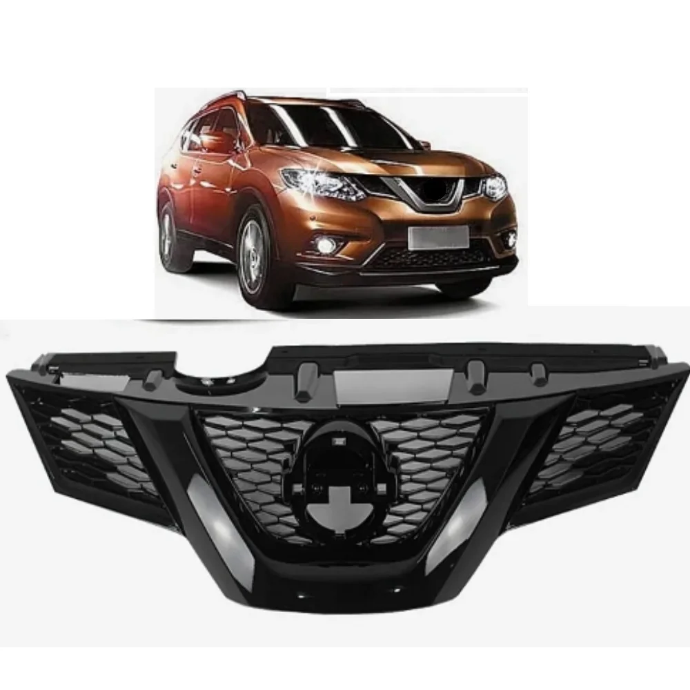 

Bright black front bumper grille For Nissan X-TRAIL 2012-2016